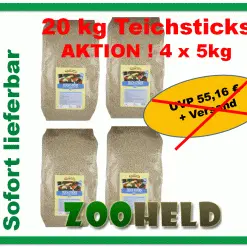 Classic Fish [Paket] BTG Classic Teichfutter | 20kg Teichsticks Für Gartenteichfische